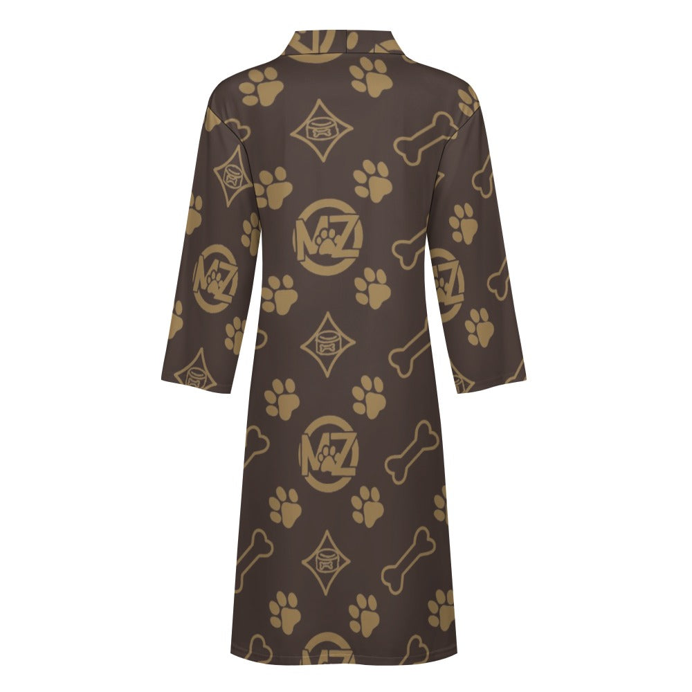 "WRAP & WAG" Bathrobe — Luxe Pup Monogram Collection