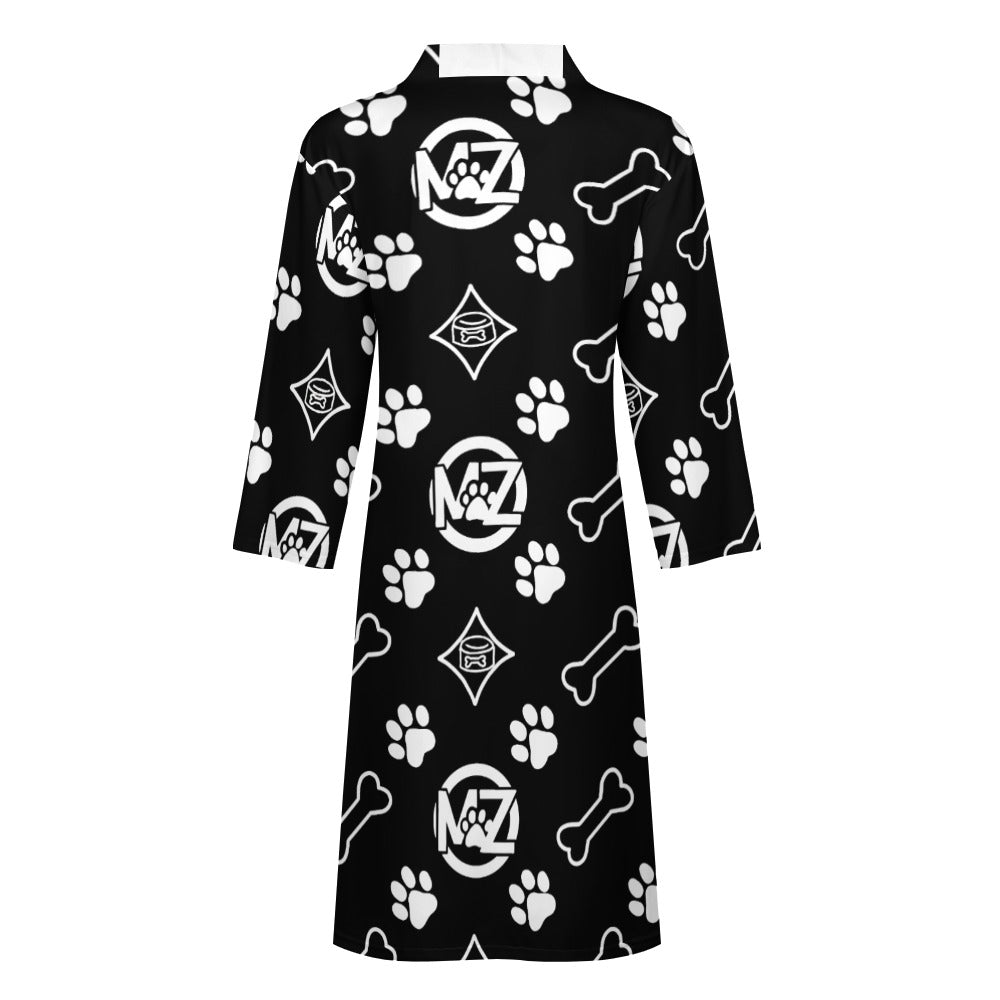 "WRAP & WAG" Bathrobe — Luxe Pup Monogram Collection