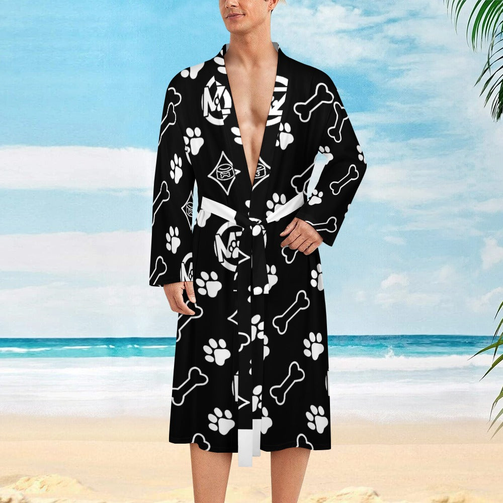 "WRAP & WAG" Bathrobe — Luxe Pup Monogram Collection
