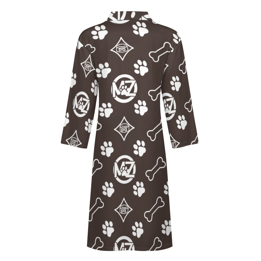"WRAP & WAG" Bathrobe — Luxe Pup Monogram Collection