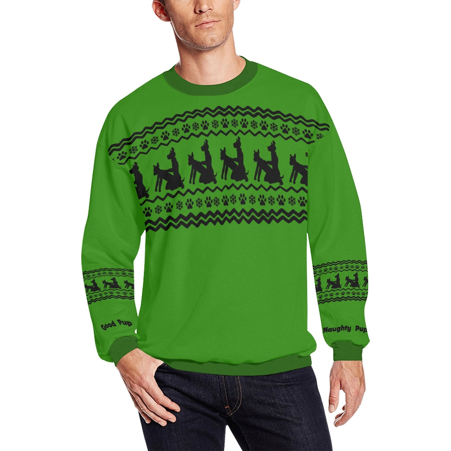 Kinky Xmas Sweater — "Good Pup / Naughty Pup" Edition