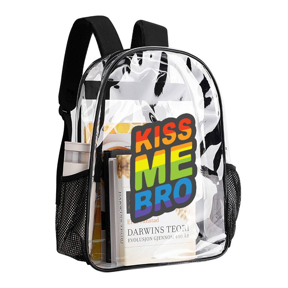 "Kiss Me Bro" Backpack – Transparent Tease Edition