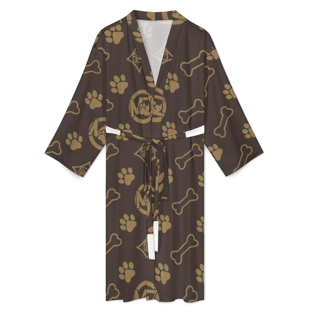 "WRAP & WAG" Bathrobe — Luxe Pup Monogram Collection