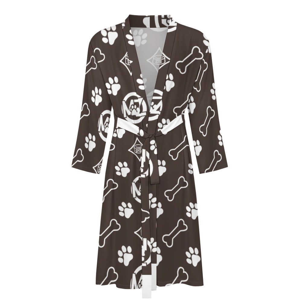 "WRAP & WAG" Bathrobe — Luxe Pup Monogram Collection
