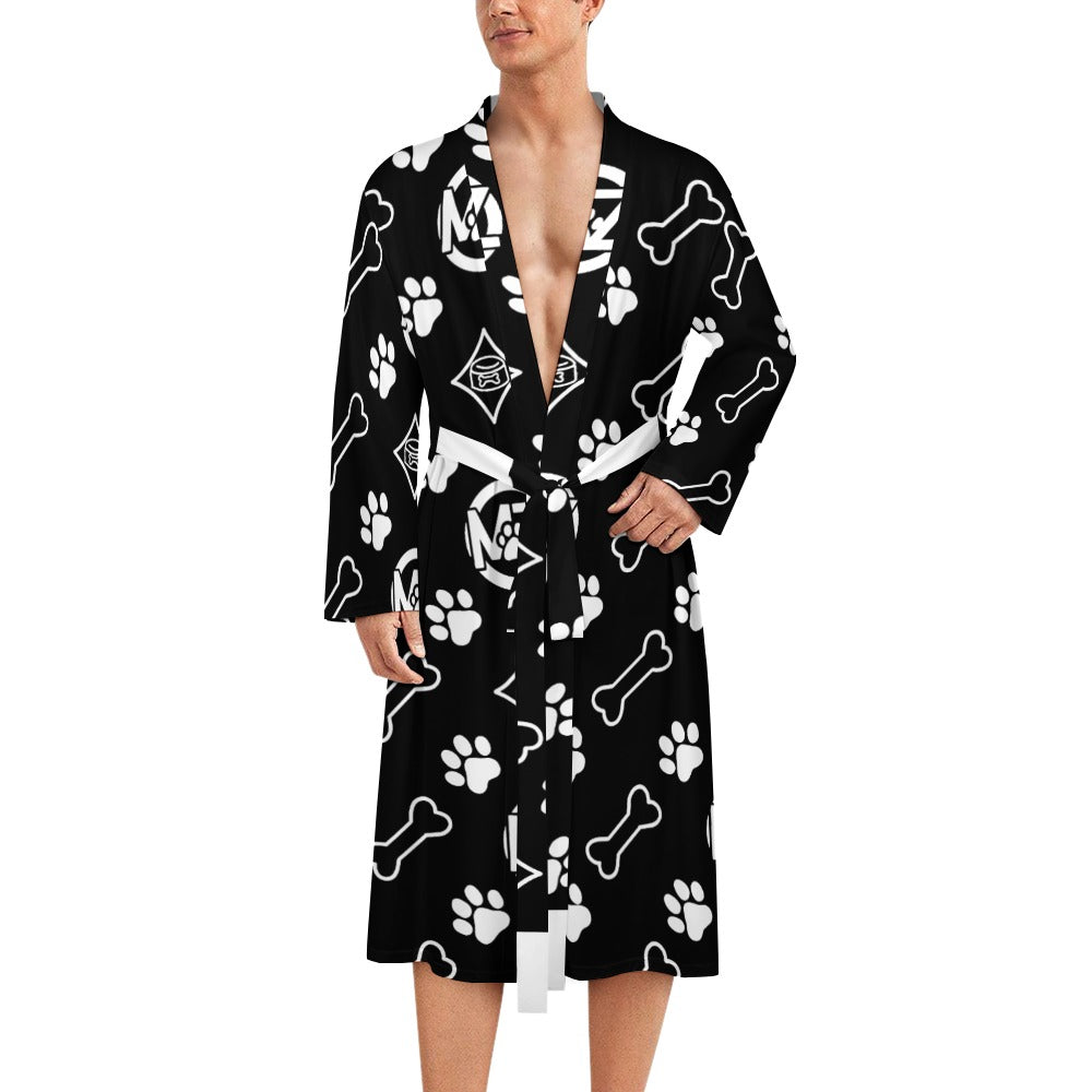 "WRAP & WAG" Bathrobe — Luxe Pup Monogram Collection