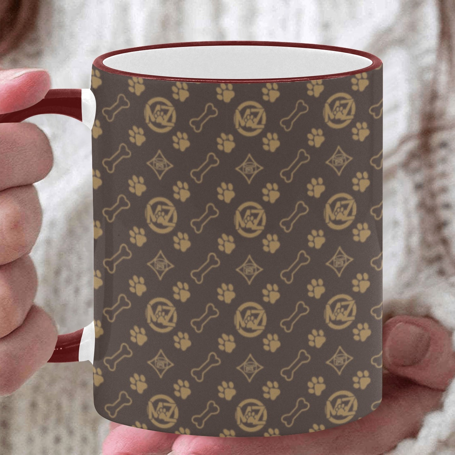 "SIP ME, GOOD BOY" Ceramic Mug — MaZ Monogram Print 11oz