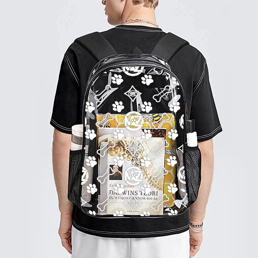 "FETCH ME" Transparent Backpack — Limited Edition MaZ Print