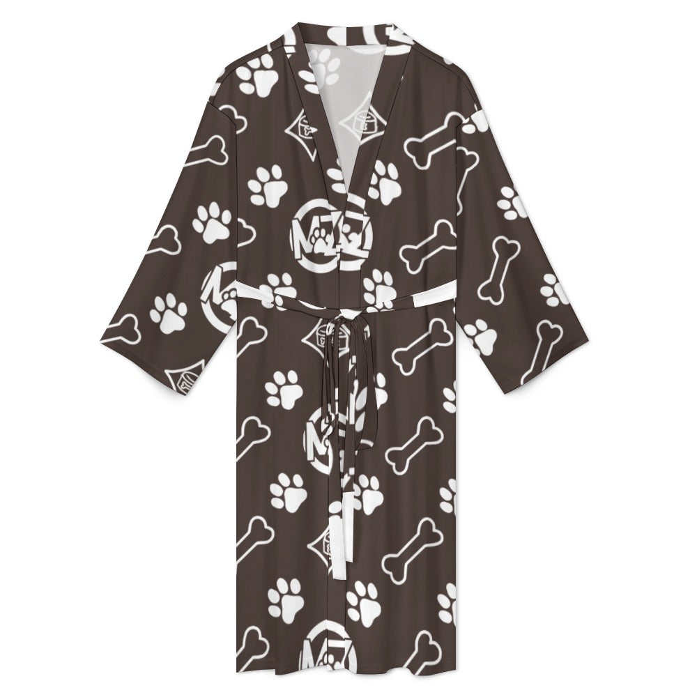 "WRAP & WAG" Bathrobe — Luxe Pup Monogram Collection