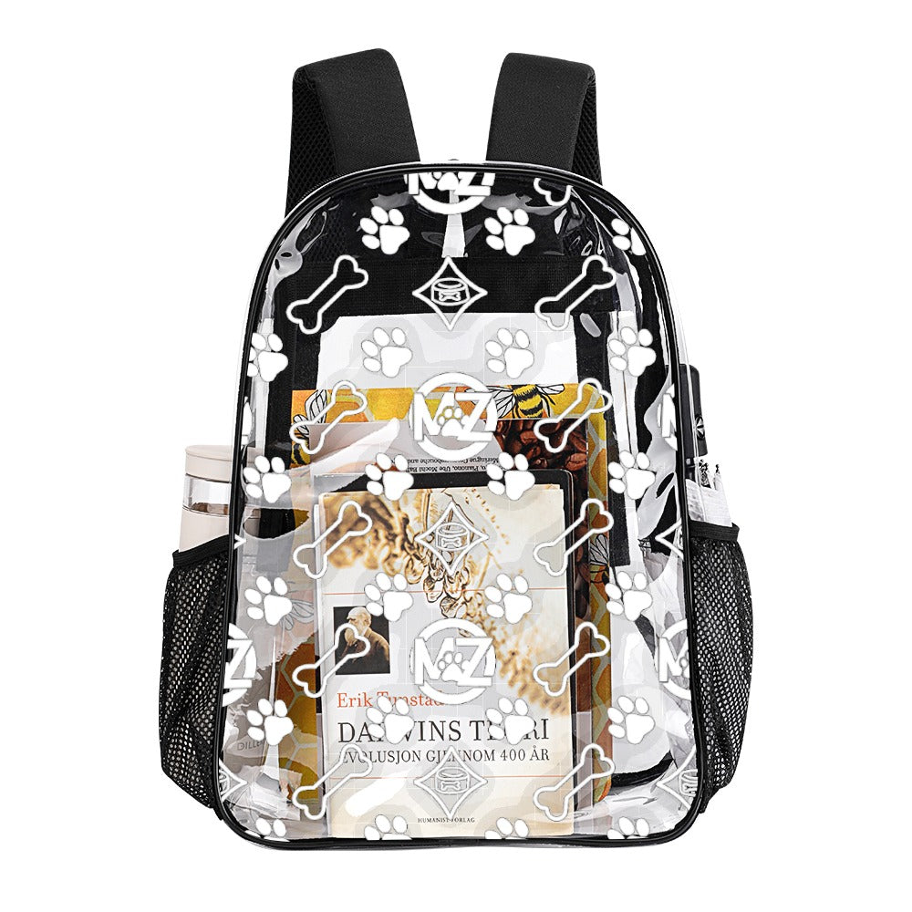 "FETCH ME" Transparent Backpack — Limited Edition MaZ Print