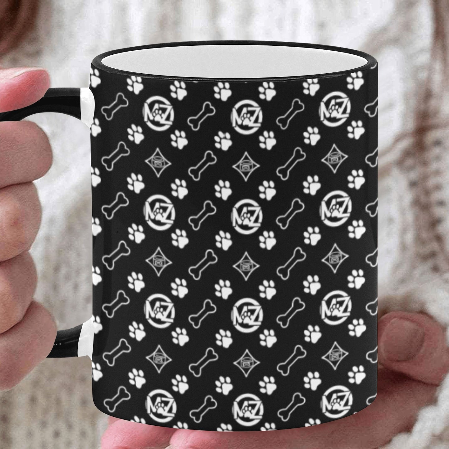 "SIP ME, GOOD BOY" Ceramic Mug — MaZ Monogram Print 11oz