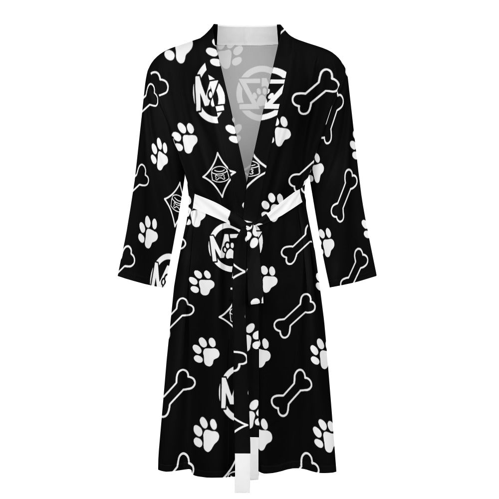 "WRAP & WAG" Bathrobe — Luxe Pup Monogram Collection