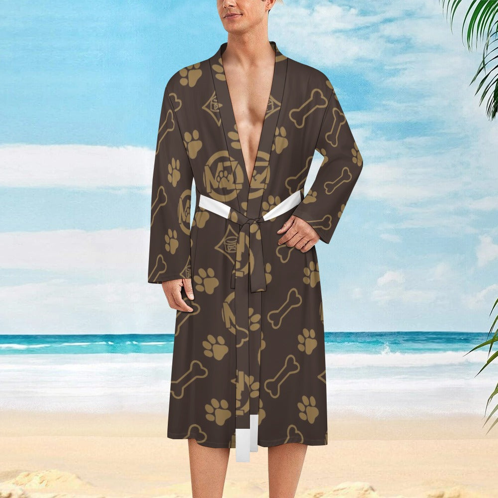 "WRAP & WAG" Bathrobe — Luxe Pup Monogram Collection
