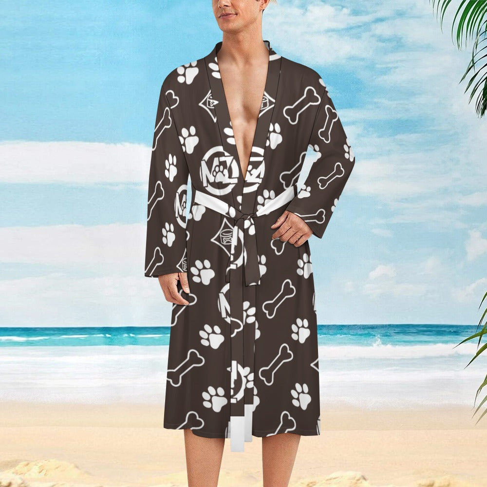 "WRAP & WAG" Bathrobe — Luxe Pup Monogram Collection