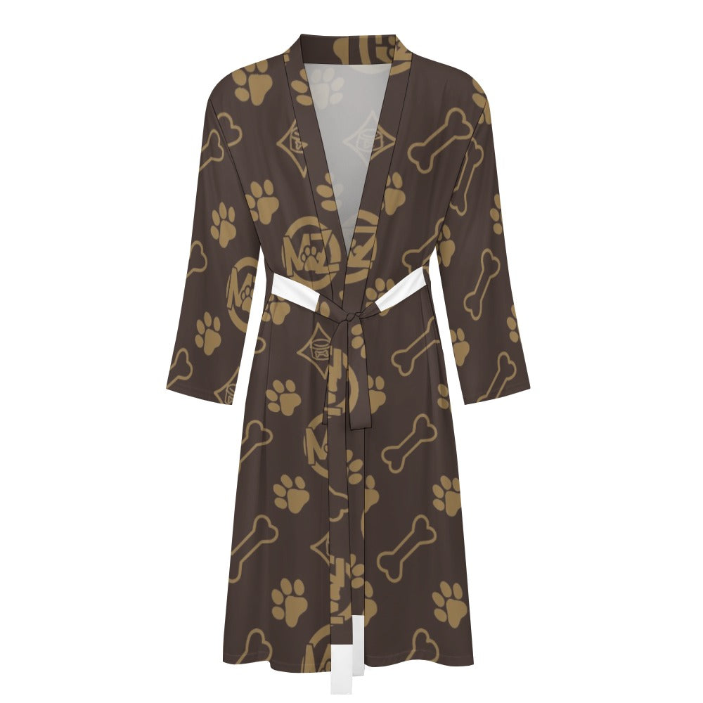 "WRAP & WAG" Bathrobe — Luxe Pup Monogram Collection