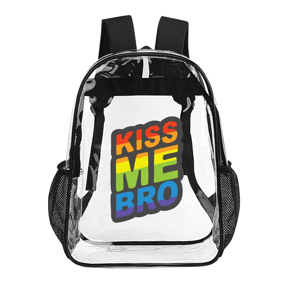 "Kiss Me Bro" Backpack – Transparent Tease Edition