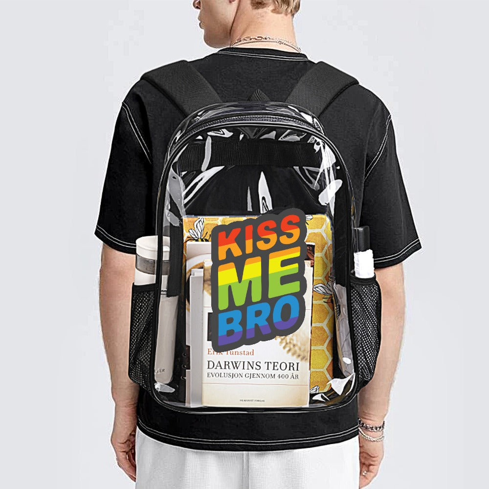 "Kiss Me Bro" Backpack – Transparent Tease Edition